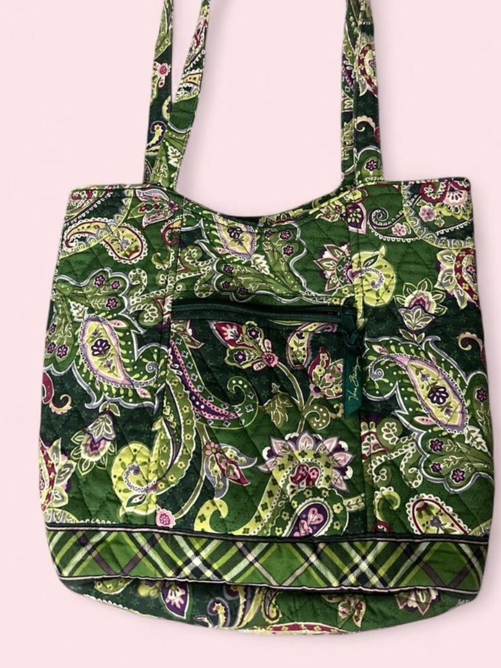 Vera Bradley green Paisley bag